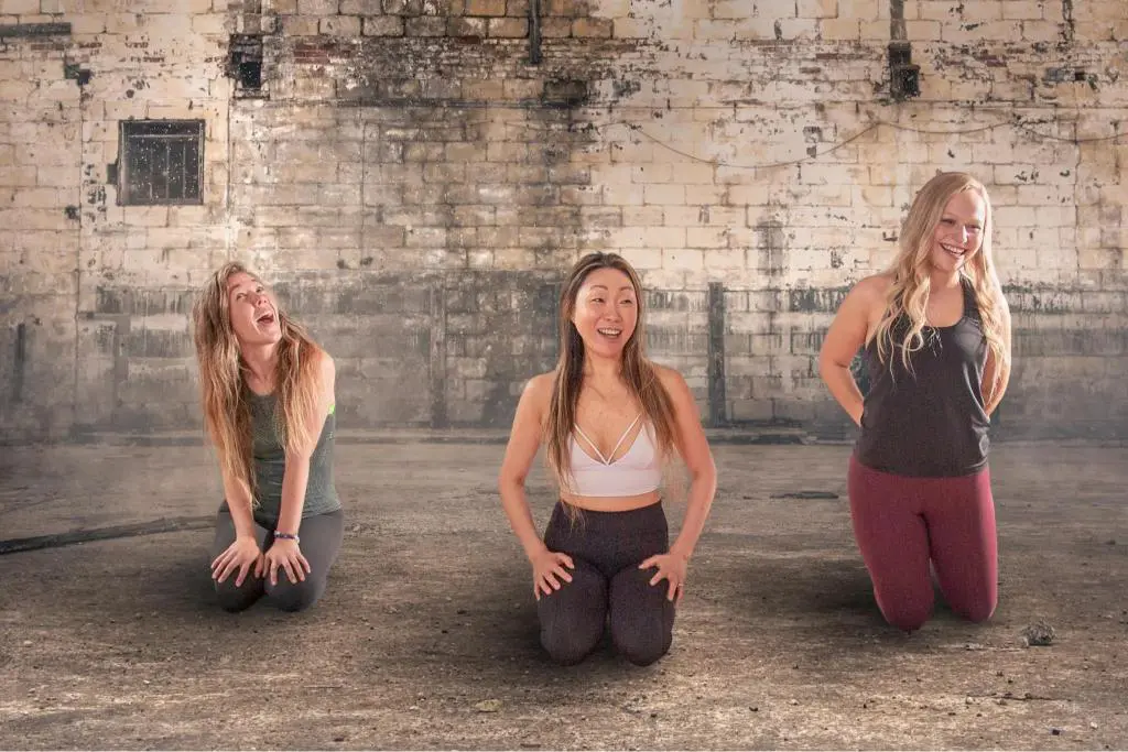 Three beautiful yoga teachers with Sol Hot Yoga Studio