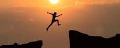 Edge of Fear and Joy. Leap of faith with Sol Hot Yoga is the practice to cultivate equanimity